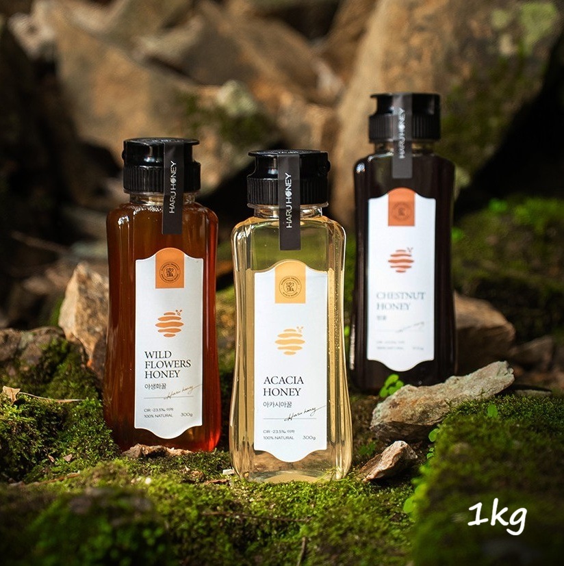 自然蜂蜜100%(アカシア/野生花/クリ)蜂蜜1kg @慶尚北道奉化郡