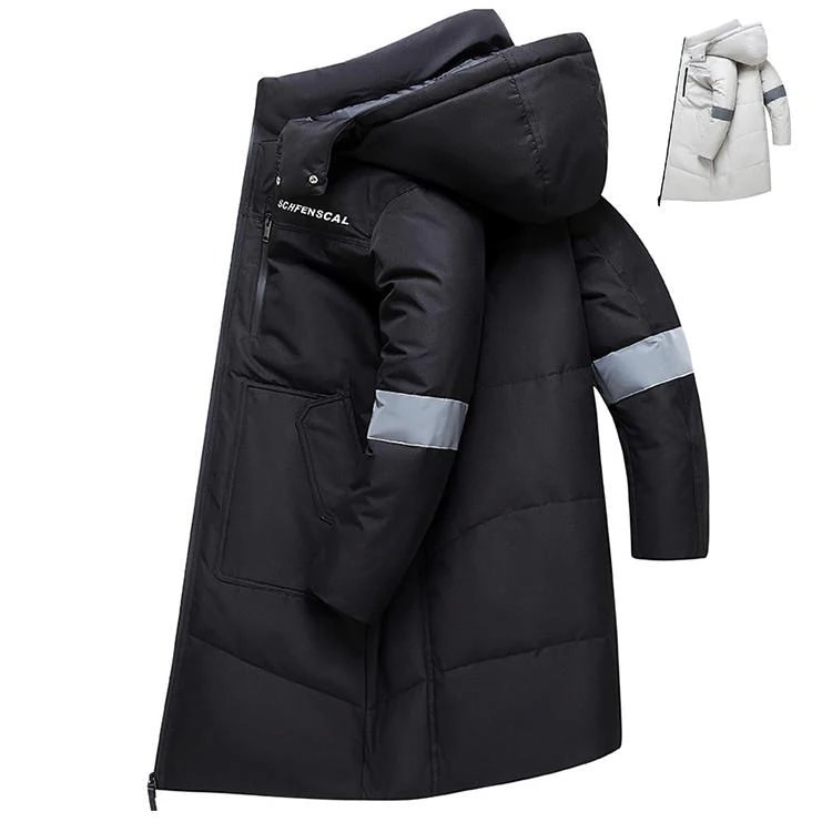 大人気 上品 ダウン46% 秋冬　ロングダウンコート メンズ ダウンコート ロング メンズ ダウンジャケット フード取り外し可能 ロングコート アウター