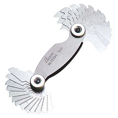 他サイト： シンワ ピッチゲージA－2 26P 73794 インチヨウ 大工道具 測定具 精密測定工具の商品画像