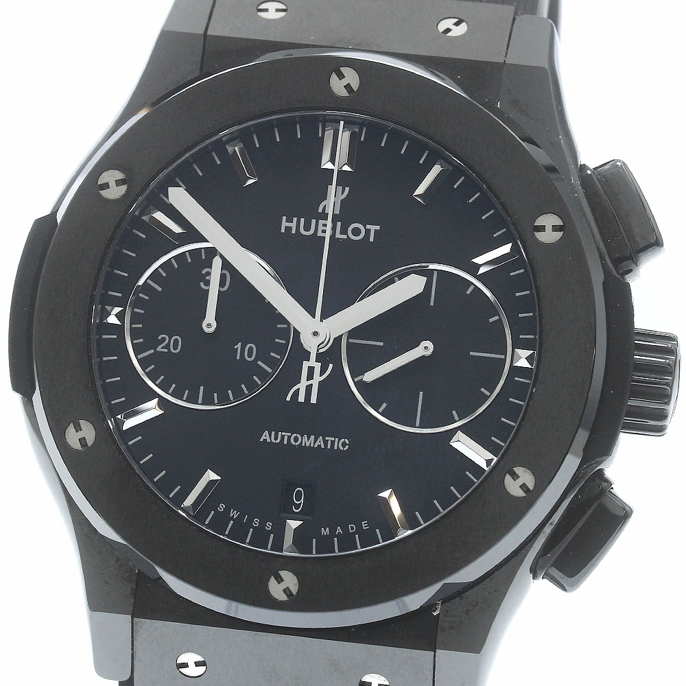 ウブロ HUBLOT 521.CM.1171.RX クラシックフュージョン ブラックマジック デイト クロノグラフ 自動巻き メンズ 極美品 _890996【中古】