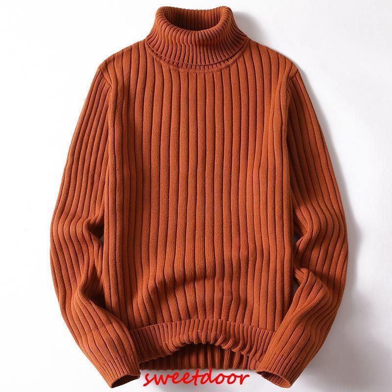 セーター メンズ ニット タートルネック ハイネック タイト 無地 シンプル トップス