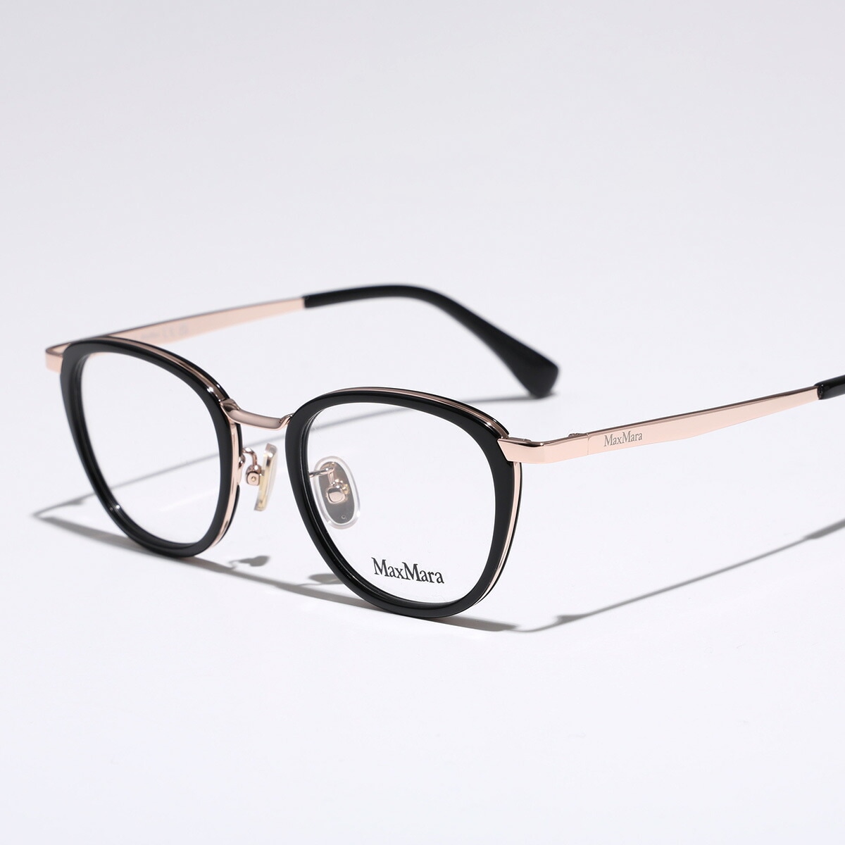 MAX MARA マックスマーラ メガネ MM5168-D レディース ウェリントン型 フルリム セルフレーム クリングスタイプ ロゴ アジアンフィット 【日本企画】001