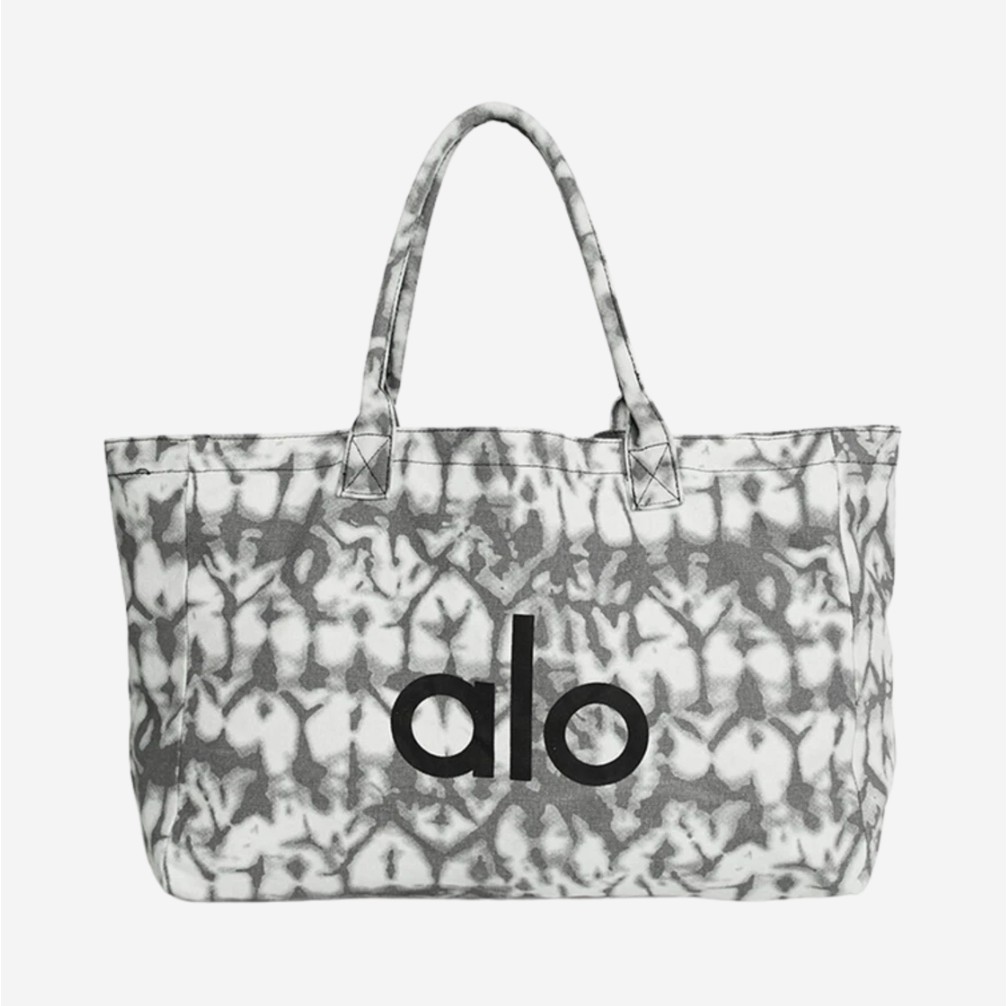 【ALO】 Alo Yoga Iconic Shopper Tote Bag Grey Tiedye