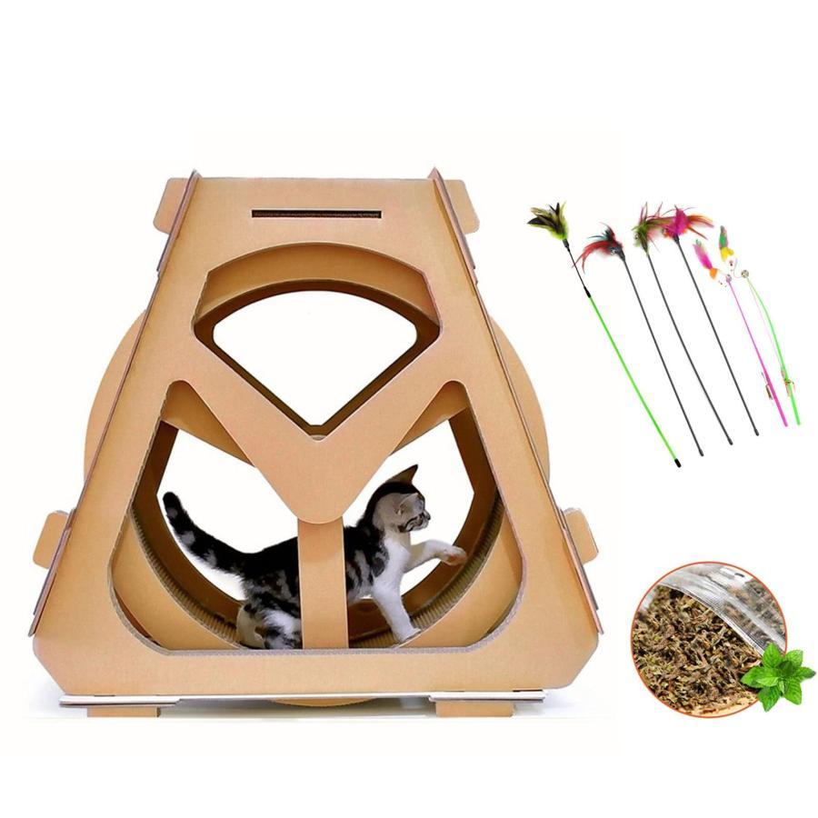 キャットホ 猫 ランニングマシン 環境段ボール製 耐摩耗性 多機能 猫用クライミングフレーム 猫スクラッチボード 静音 猫用クライミングホ ペット用