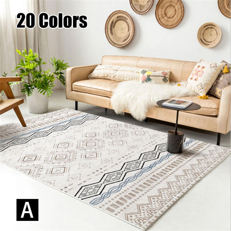 180*200CM 北欧風 大面積 タイルラグ 洗える ラグマット 滑り止め 絨毯　マット ラグラグ カーペット おしゃれ　オールシーズン ラグ ベッドルームリビングルームベッドルーム 織 ラグマット