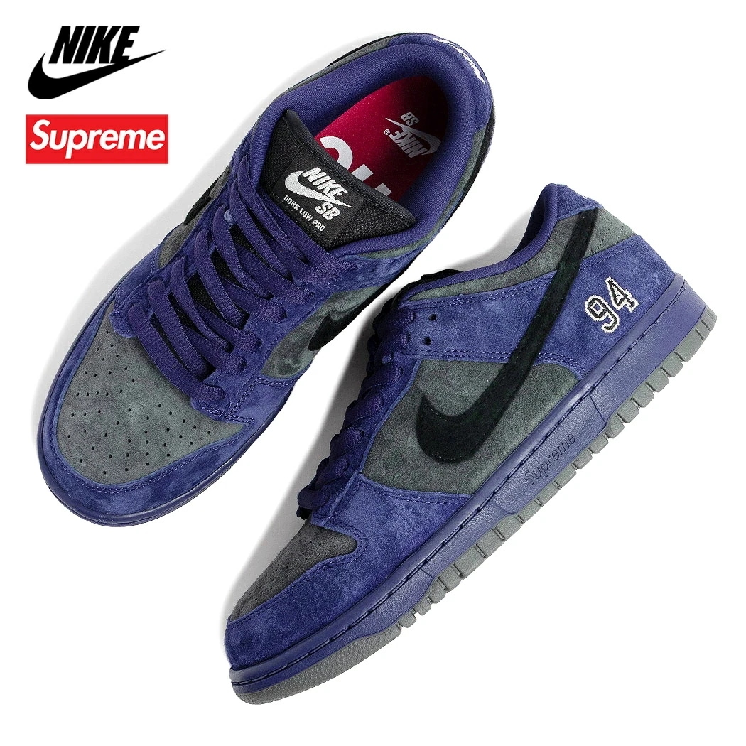NIKE SB Dunk Low × Supreme ナイキ SB ダンク ロー × シュプリーム スニーカー INK/IRON GREY/BLACK ( コラボ HQ8487-500 )