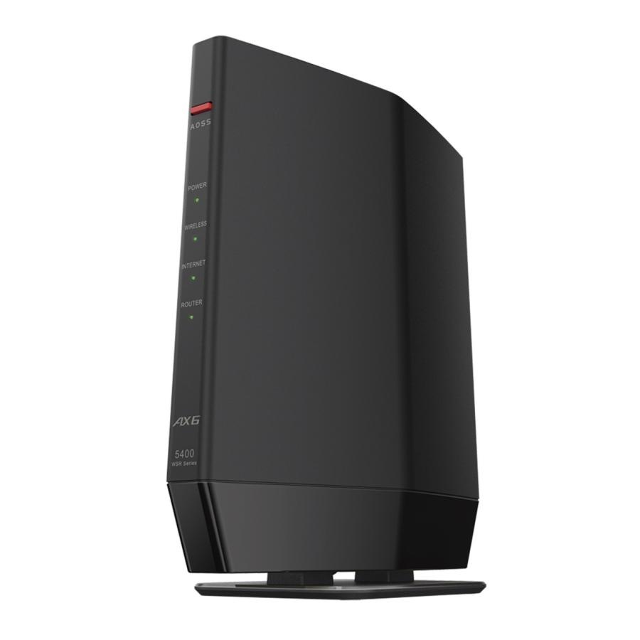 バッファロー BUFFALO Wi-Fiルーター Wi-Fi 6 11ax対応 WSR-5400AX6PDBK