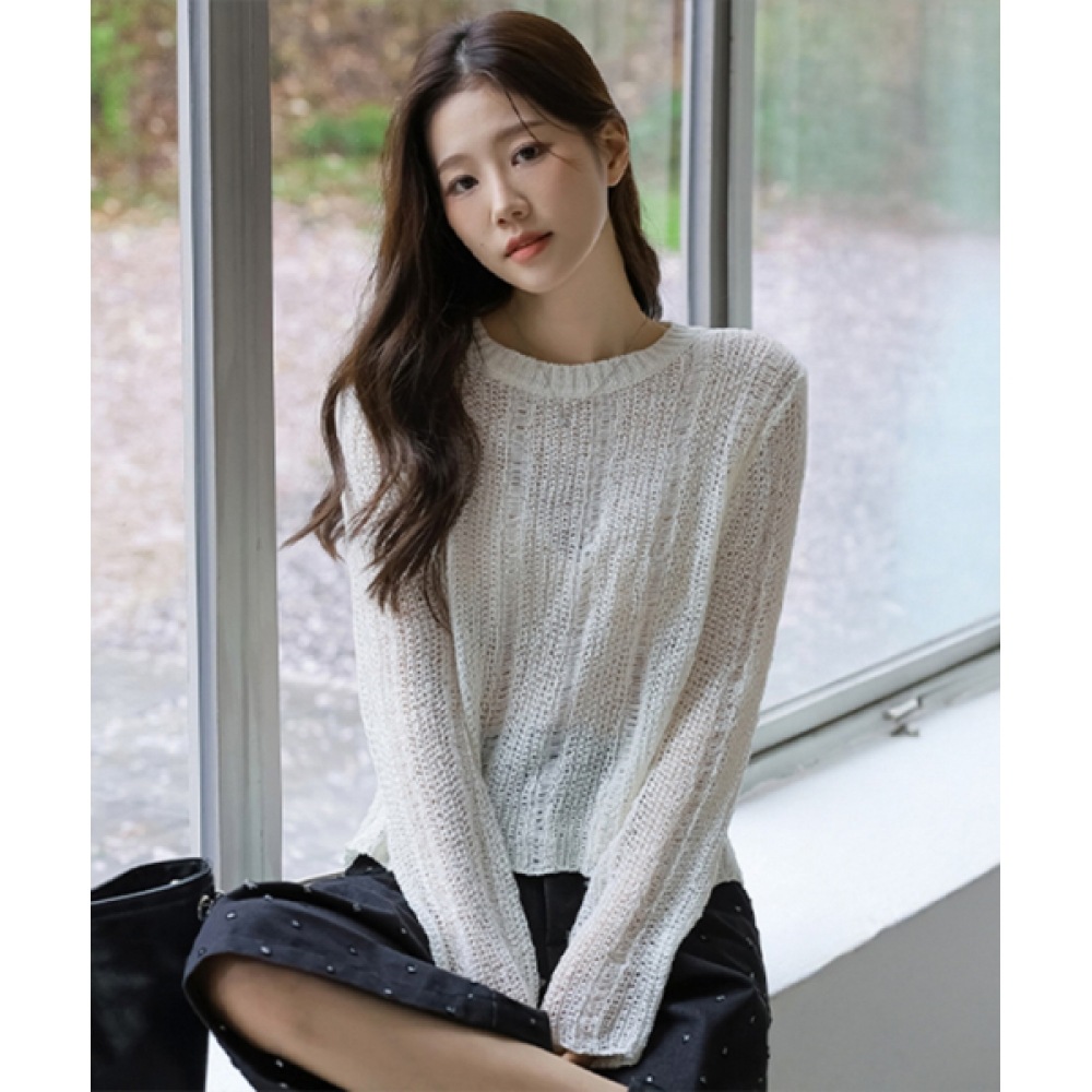 FRENCHCHIC ルーク ラウンド シースルー ニット