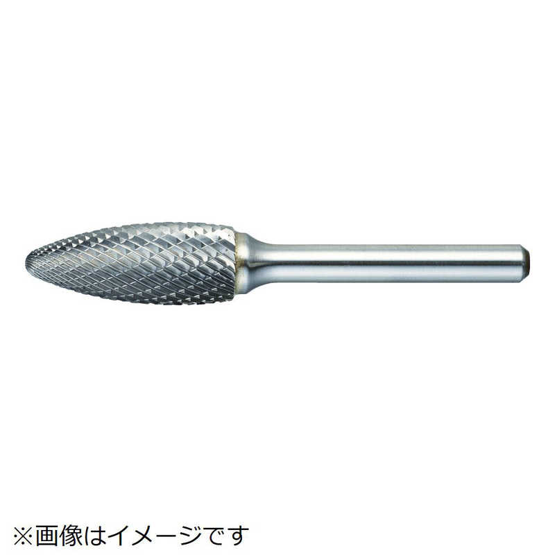 トラスコ中山 超硬バー 楕円型 Φ16X刃長37X軸6 ダブルカット TB51C160