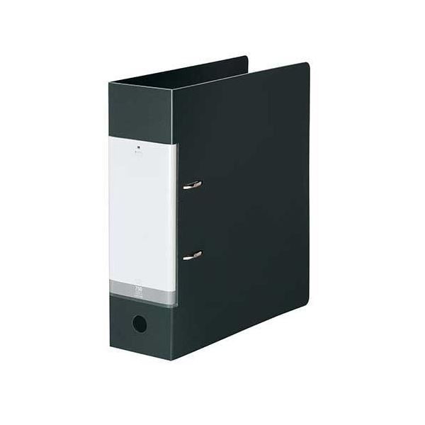 (まとめ) D型リングファイル A4S G2290-24 黒 (×5セット)
