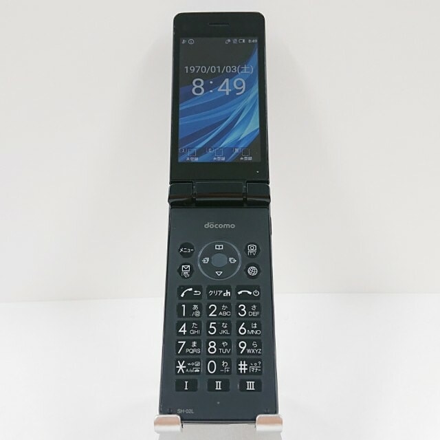 AQUOS ケータイ SH-02L ドコモ ブラック 送料無料 本体 c10858 【中古】