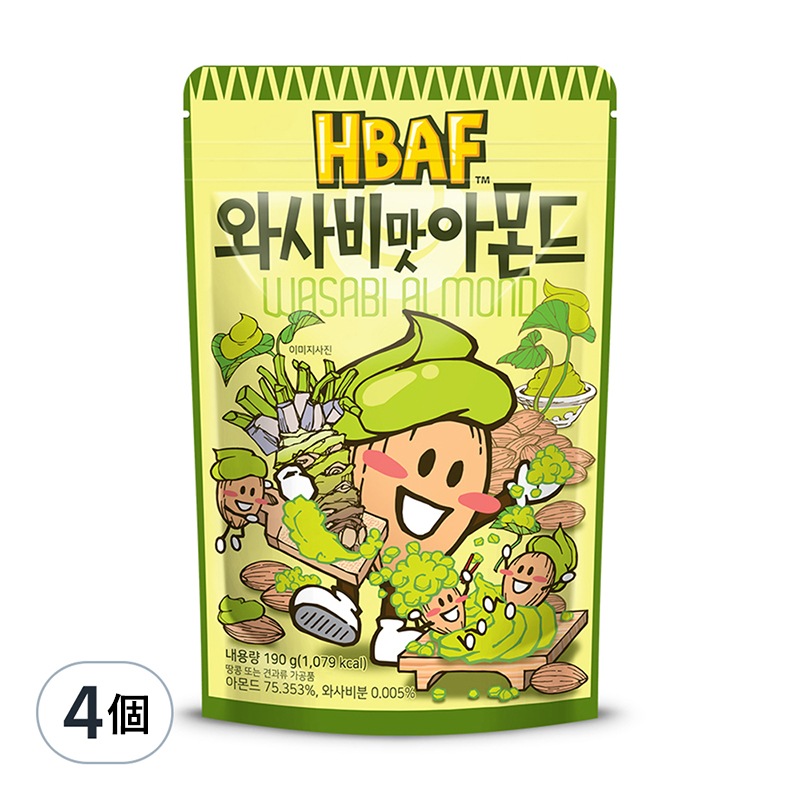 わさび味 アーモンド 190g x 4個 5,161円