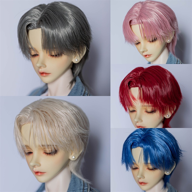 BJD 1/3 1/4 ドールウィッグ 手入れ ショート 高温糸 SD/小顔SD/MSDサイズ球体関節人形用ウィッグ レッド シルバーグレー ベージュ ブルー ピンク 5,771円