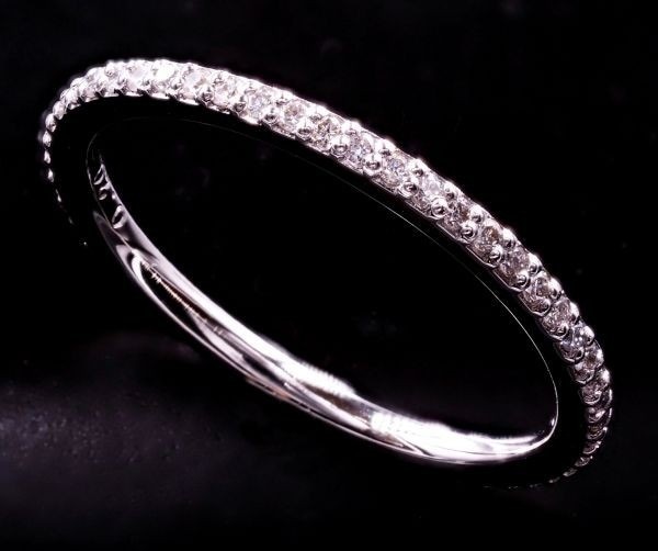 憧れの最高級天然 ダイヤモンド リング シンプル エタニティ pt900 国内生産品 ダイヤ