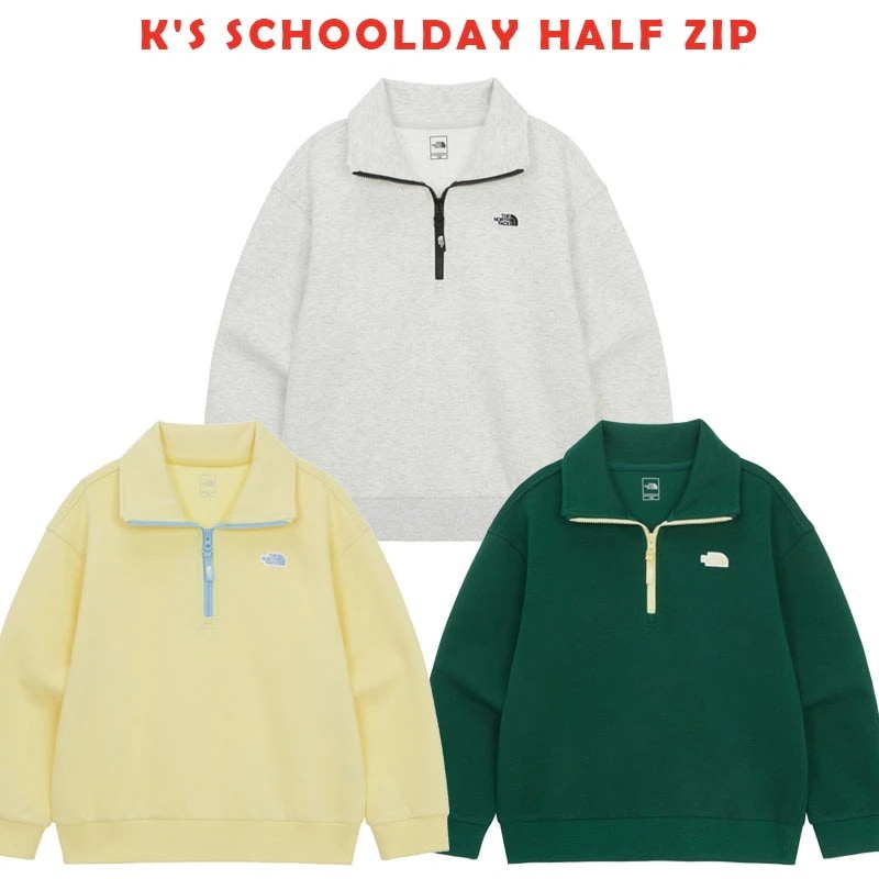 韓国正規品保証 関税負担なしNM5MR07S KS SCHOOLDAY HALF ZIP デイリー 基本 着装 男子 女子 人気 韓国 ファッション 男女共用 アウトドア
