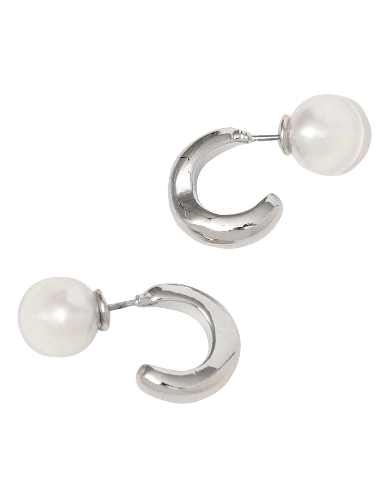 [シップス フォー ウィメン] スカーフ フープ 封入 パール モチーフ キャッチ ピアス レディース 319100603 シルバー ONE SIZE