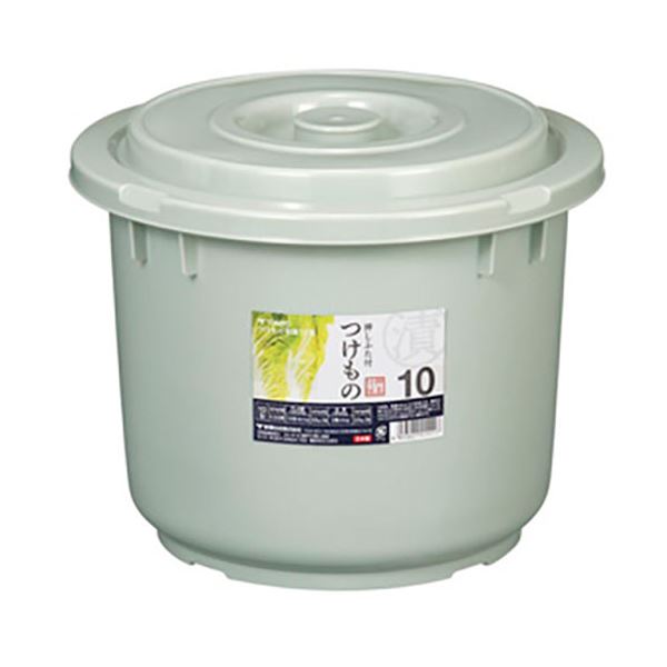 [5セット] 新輝合成 トンボ つけもの容器 蓋/押蓋付 10型 グレー MMT14117X5