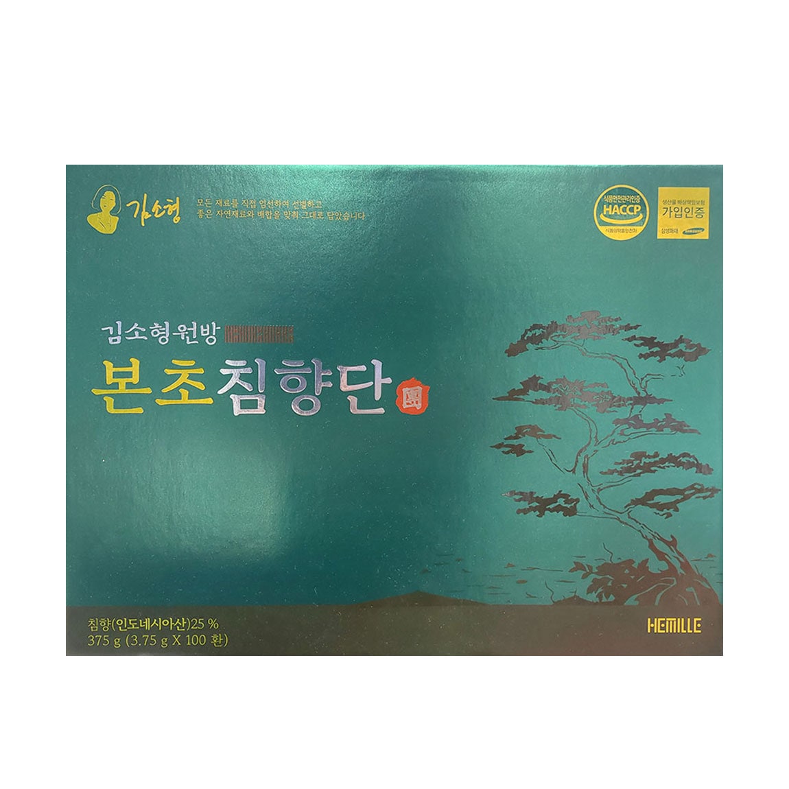 キム・ソヒョン原方 本草沈香團 3.75g x 100丸 / インドネシア産沈香25％ / 伝統原料16種
