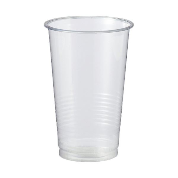 （まとめ） TANOSEEリサイクルPETカップ 420mL 1パック（50個） [x5セット]