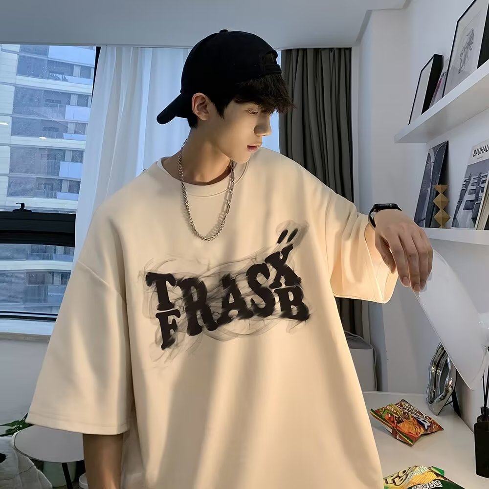 在庫一掃夏物メンズアイスシルク薄手半袖Tシャツインナーシャツ半袖メンズウェア