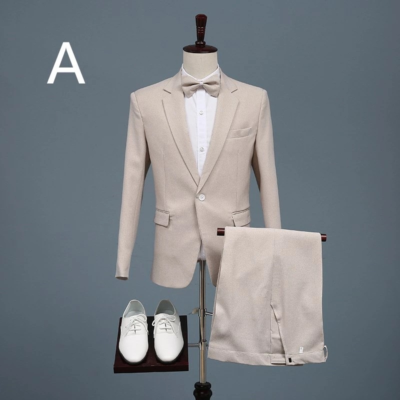 5色展開　メンズスーツ　スーツセット　上下セット　タキシード　メンズ タキシードフォーマル　演出舞台　結婚式/パーティ/司会　スーツ/ズボンの2点セット　大きいサイズ有り 6,794円