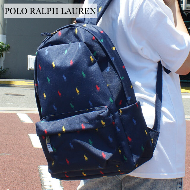 ポロ ラルフローレン POLO RALPH LAUREN Pony Backpack ビッグポニー リュック NAVY MULTI 276-000404-017