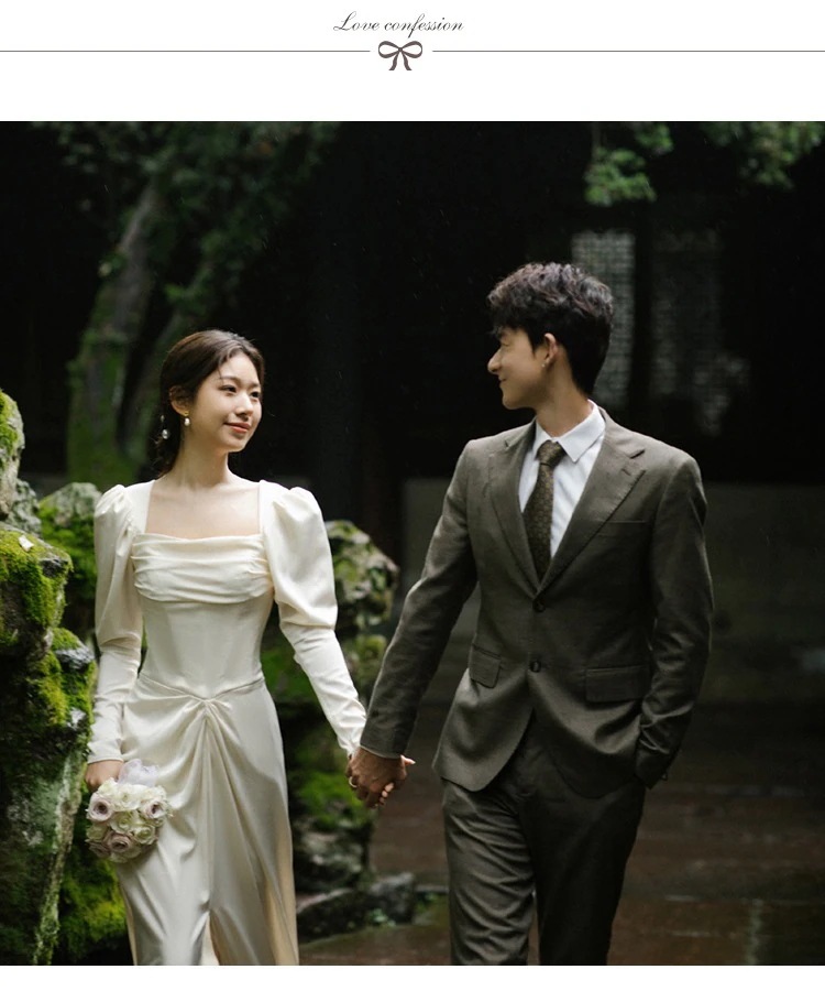 ロング結婚式お花嫁　白　ホワイト　パーティー パーティー結婚式