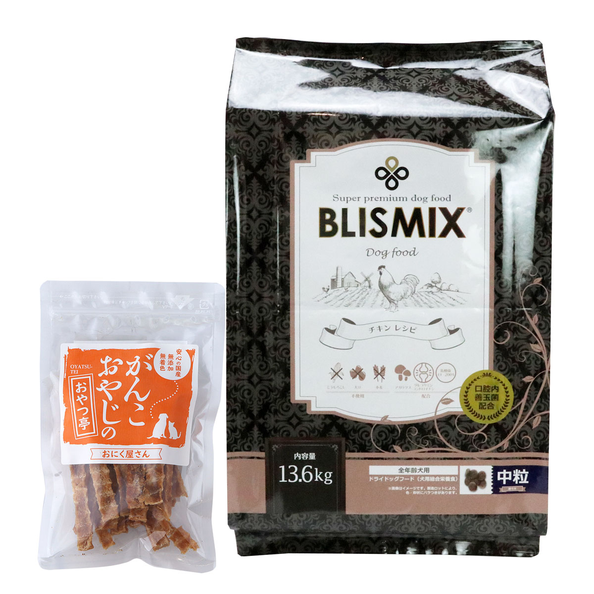 チキンレシピ 中粒 13.6kg【国産たじま鶏ジャーキー40g付き】