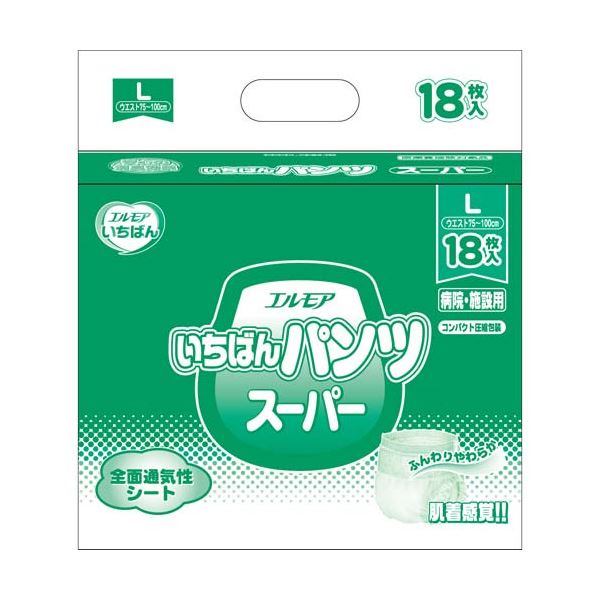 （まとめ） カミ商事 いちばんパンツスーパーL18枚(×2セット)