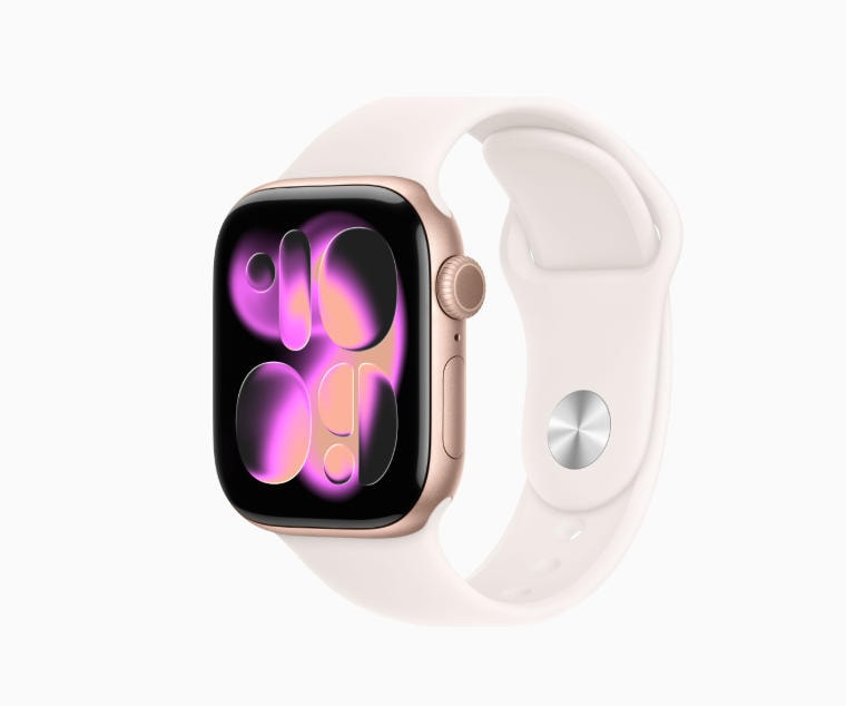 「新品」Apple Watch Series 11 GPS Cellularモデル 42mm MF8F4J/A [ローズゴールド・ライトブラッシュスポーツバンド M/L]