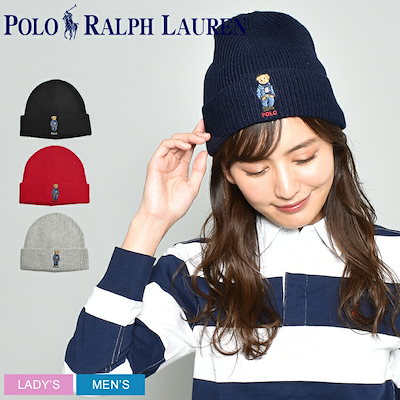 ですが POLO LAUREN - POLO RALPH LAUREN ニット帽 ポロベアの通販 by 