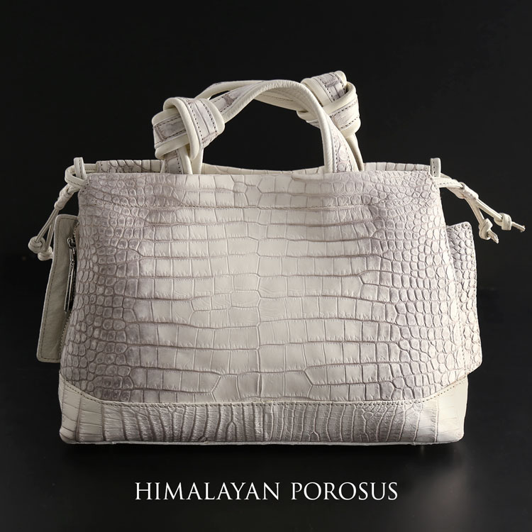 ヒマラヤクロコダイルポロサス2wayトートバッグ結び手日本製ハンドル2WAY(No.0
