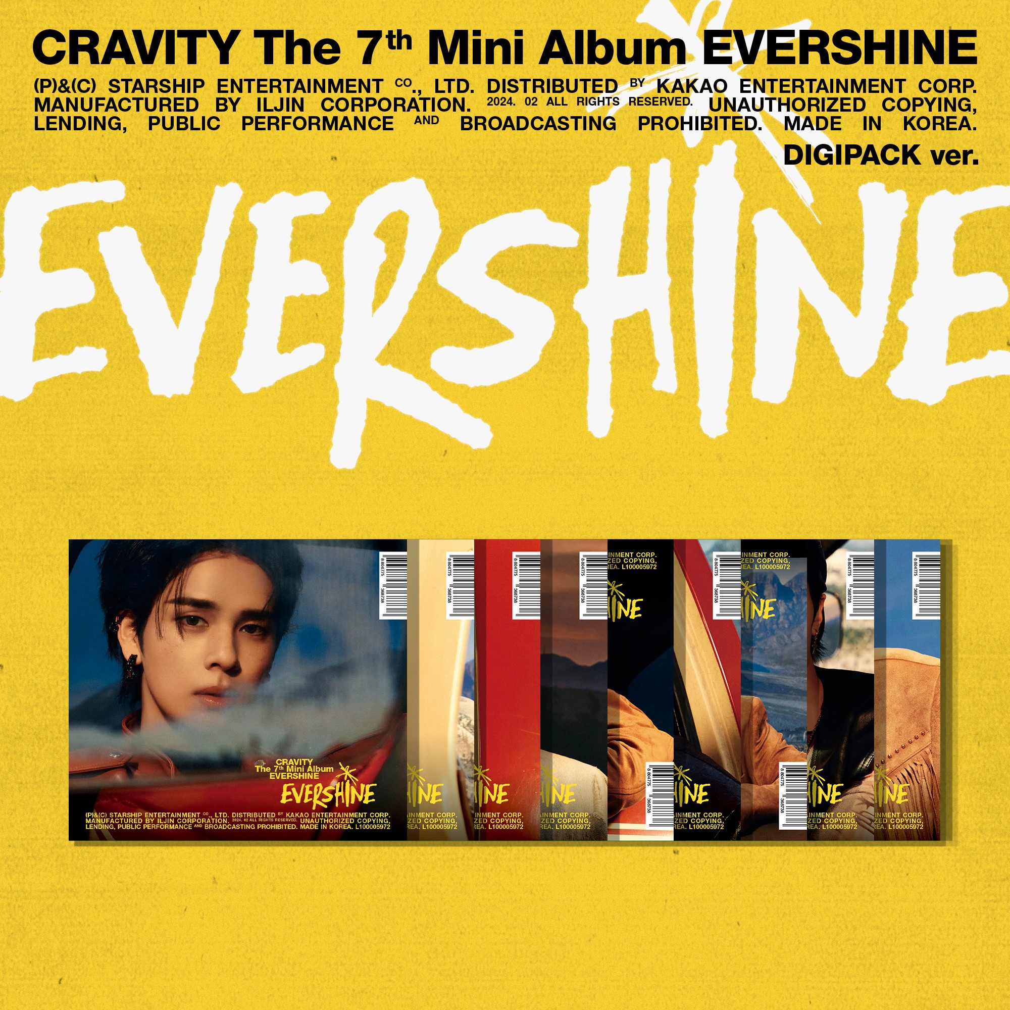 CRAVITY 7TH MINI ALBUM EVERSHINE DIGIPACK SET