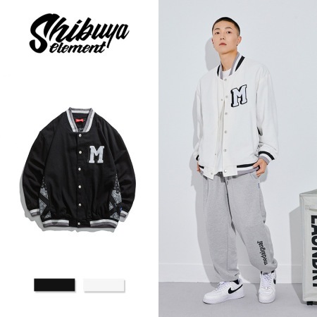 秋の新作　コート男女共通　色パッチワーク　学院風　ゆったり　刺繍　スタジャン　ジャケット　おしゃれ 5,060円