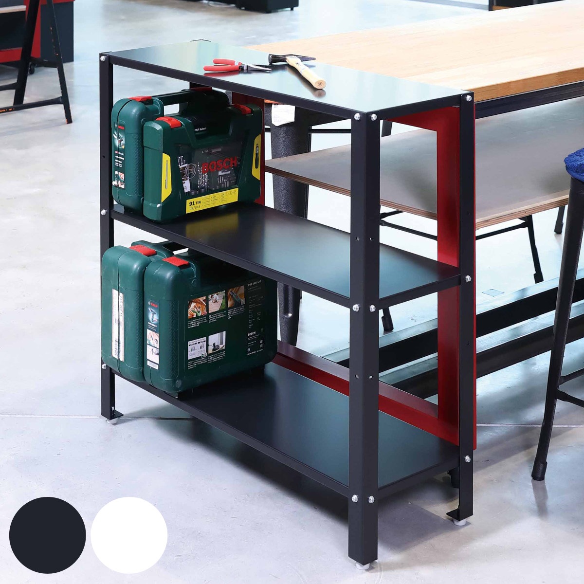 ラック OoラックIT-1 組立 幅91cm 山崎産業 業務用 収納棚 シェルフ スチール製 可動棚 収納 棚 収納ラック ディスプレイラック 飾り棚 オフィス 資料 備品 工場 法人限定