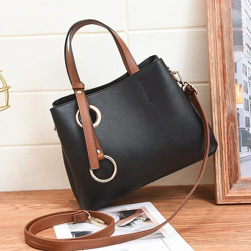 トートバッグレディースショルダーバッグ底鋲付き2wayバッグ大容量ハンドバッグ通勤肩掛