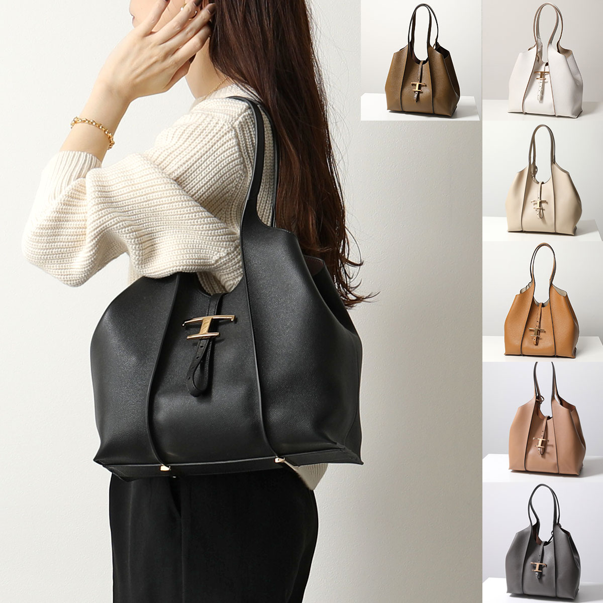 TODS トッズ トートバッグ XBWTSBA0200Q8E XBWTSBA0200XSO レディース T TIMELESS Tタイムレス レザー ポーチ付き 鞄 カラー8色 XBWTSBA0200Q