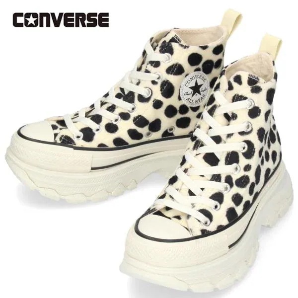 コンバース CONVERSE レディース スニーカー オールスター R トレックウエーブ アニマルファー HI 31310231 ハイカット ダルメシアン 厚底 カジュアル シューズ