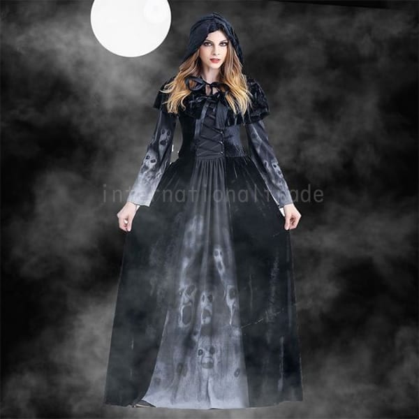 コスプレ衣装 死神 パーティー 大人 レディース 女性用 大人用 長袖 ゾンビ ホラー 女王様 イベント 仮装 魔法使い コスプレ衣装 黒魔女 ブラック 悪魔 小悪魔 セクシー ロングワンピ イベント