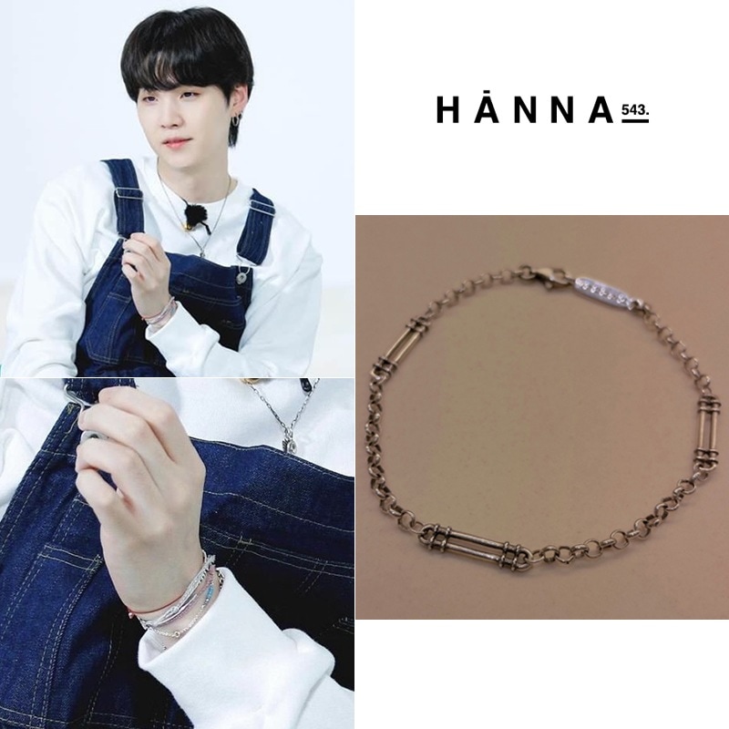 bts suga着用 Antique Silver Materials Bracelet