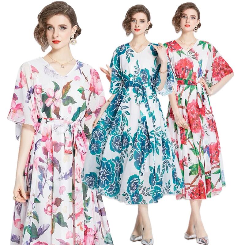 【高品質の製品】F3色ブルー レッド ピンク パーティー ドレス フレアワンピ ワンピース ワンピ パーティードレス パーティーワンピ 結婚式 二次会クラシカル系 レトロ感 ゆったりサイズ 爽