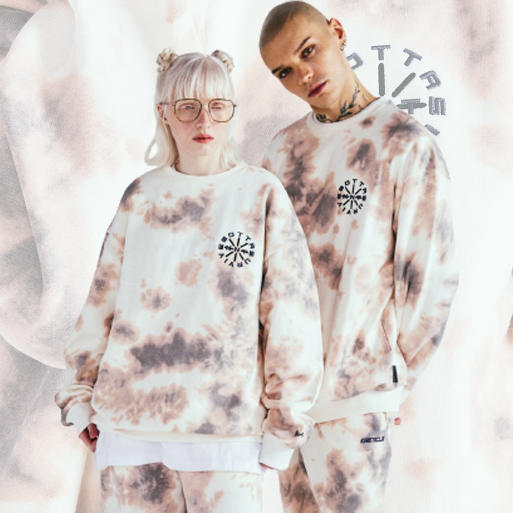 [UNISEX] [男女兼用] TWO TONE PRINT MTM OVERFIT 裏起毛 ツートーン捺染マンツーマン オーバーサイズ