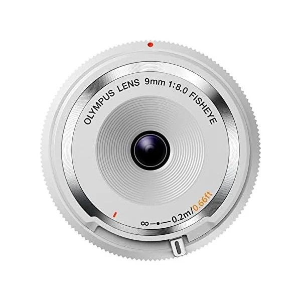 【中古】OLYMPUS ミラーレス一眼 9mm f8 フィッシュアイ ボディキャップレンズ ホワイト BCL-0980 WHT