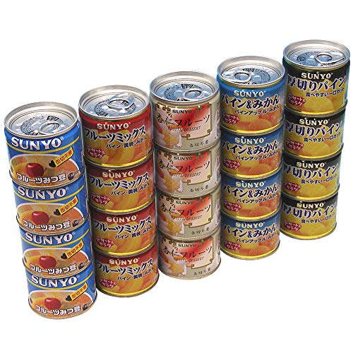 サンヨー 缶詰 フルーツ 20缶セット 【5種*各4缶】 サンヨー堂 SUNYO みかん みつまめ