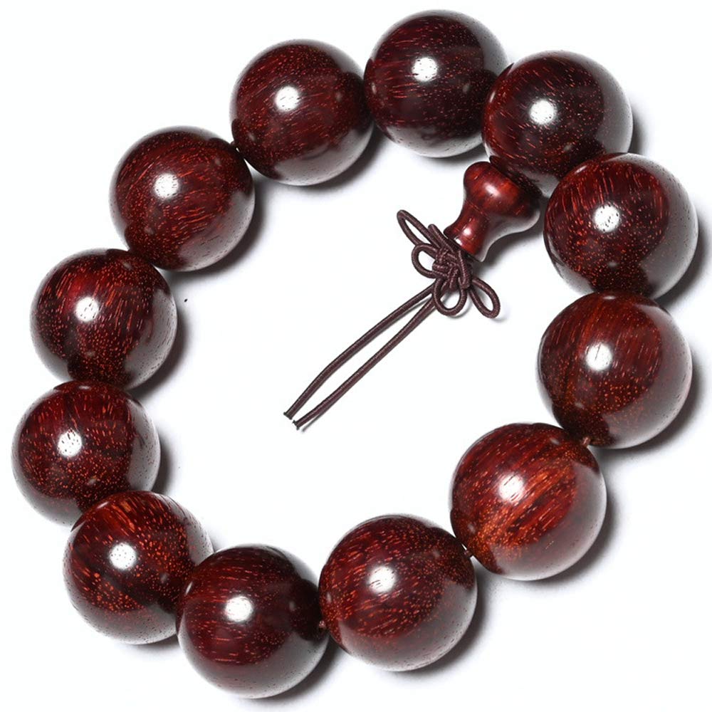 [EasternStar] インド 小叶紫檀 ブレスレット お守り 数珠 念珠 木珠 玉径20 12玉