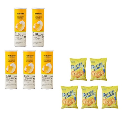 ノーブランドポテトチップスサワークリームオニオン160g x 5個+ソフトバタークッキー330g x 5個学校事務所