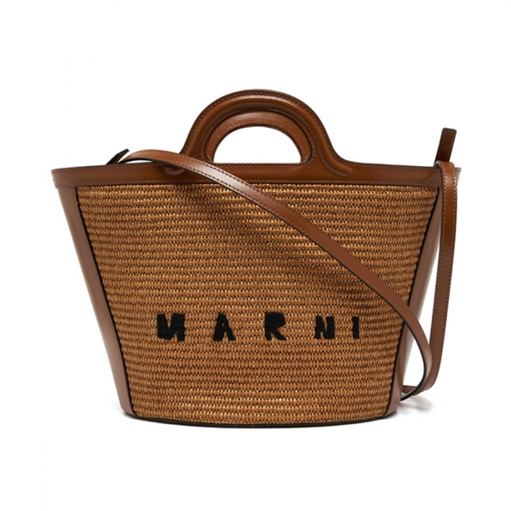Marni BMMP0068Q0 P3860 00M50 トロピカリアラフィアスモールトートバッグ