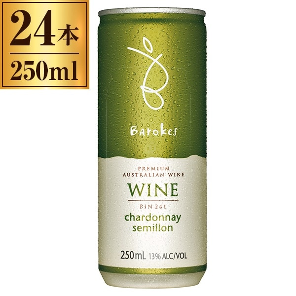 バロークス プレミアム 缶ワイン 白 250ml ×24