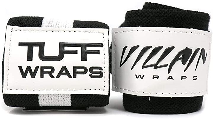 タフラップ tuff Wrapsリストラップ 筋トレ用手首固定サポーター(白黒, 24)