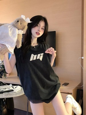 トップス Tシャツ ビッグT ノースリーブ ラウンドネック かわいい 大人可愛い シンプル カジュアル 大人 おしゃれ お洒落 かっこいい 大人女子 こなれ感 メンズライク ボーイッシュ 抜け感 柄